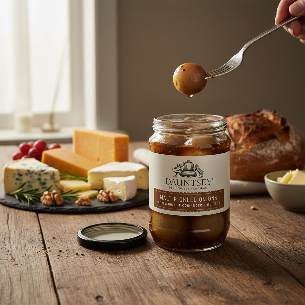 Malt Pickled Onions, with mustard and coriander 720g