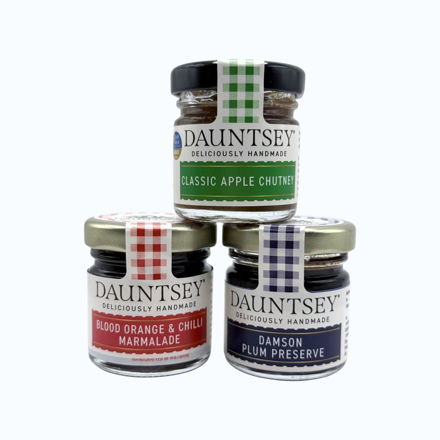 Trio Mini Preserves - summer sale - Blood Orange, Damson, Apple - all 42g