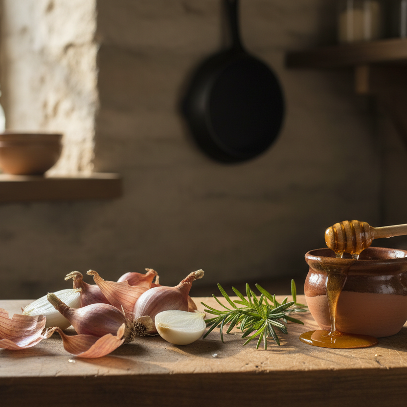 Pickled Shallots, with honey and rosemary 270g